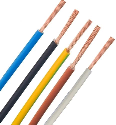 Verdrahtungssatz Einzelader H07V-K 4mm - Schwarz Braun Grau Grün-Gelb Blau Rot - 5 x 2 Meter Litze Draht Set