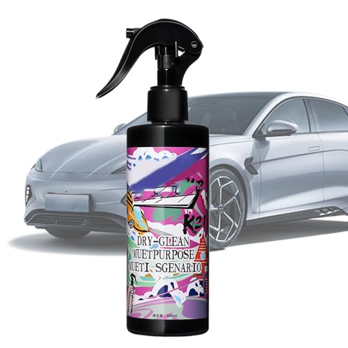 Fyrdyn 車内 クリーナー スプレー,強力 クリーニング 300ml,自動車 内装 ファブリック クリーナー スプレー - 車両 トラック SUV 内装 ヘッドライナー ダッシュ レザー カーペット マット 用