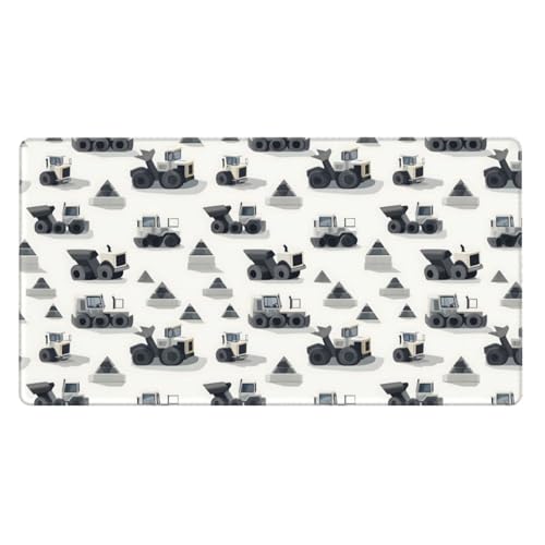 Tapis de souris de jeu antidérapant avec motif excavatrice vintage pour clavier et PC.