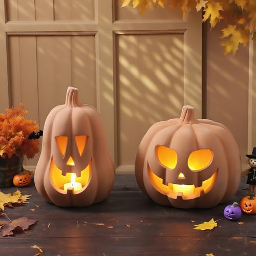 Terracotta Pumpkin Tea Light Holder