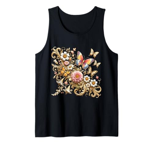 Luxueux papillons, fleurs sauvages et vignes Formes Mania 2 Débardeur