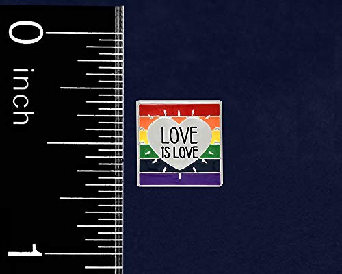 Image of Fundraising For A Cause | Rainbow Love is Love Pins- Heart LGBTQ Pride Pins for Men & Women