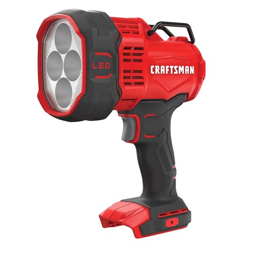 CRAFTSMAN V20 LED Work Light Spotlight Flashlight 2 500 Lumens Rechargeable Spotlights Handheld Cordless Tool Only (CMCL060B)