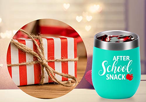 After School Snack Mug.teacher Gifts For Women.year End Graduation Gifts,Thank You Gifts,Christmas Gifts For Teachers Wine Tumbler(12Oz Mint Green) #TOP6