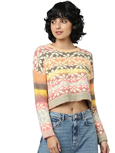 Image of Only Women's Acrylic Blend Round Neck Sweater