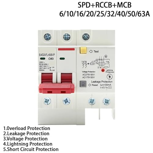 Disjoncteur différentiel 2P 40A 230V pour rénovation électrique - 6