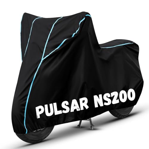Image of Bike Cover for Pulsar NS200 100% Waterproof, Dustproof & Scratch Resistant| Fully Bottom Elastic UV Resistant Heavy Duty Body Cover | All Weather Outdoor Use