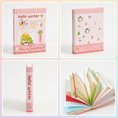 Image of FunBlast Diary for Girls - Christmas Kawaii Diary for Kids, Journal Diaries for Girls, Notepad for Students Stationary Items, Birthday Gifts (128 Sheets) (Pink-)