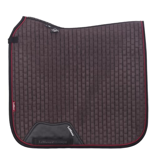 LeMieux Suede Dressage Square - English Saddle Pads for Horses - Equestrian Riding Equipment and Accessories - Cinder - Large
