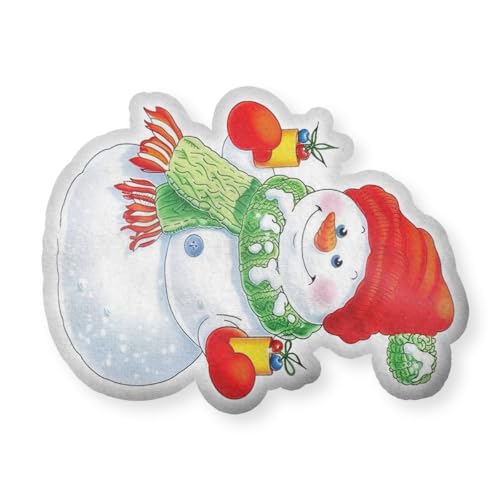 228CLOSET Snowman Plush Pillows - Christmas Funny Flush Pillow, Plush Pillows for Kids, Rooms, Sofa Decor Series 02 Size 16x16 in