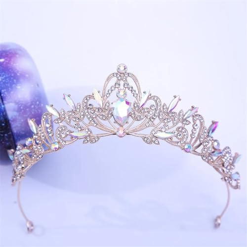 Women Multiple Color Crystal Crowns Tiara Wedding Rhinestone Bridal Party