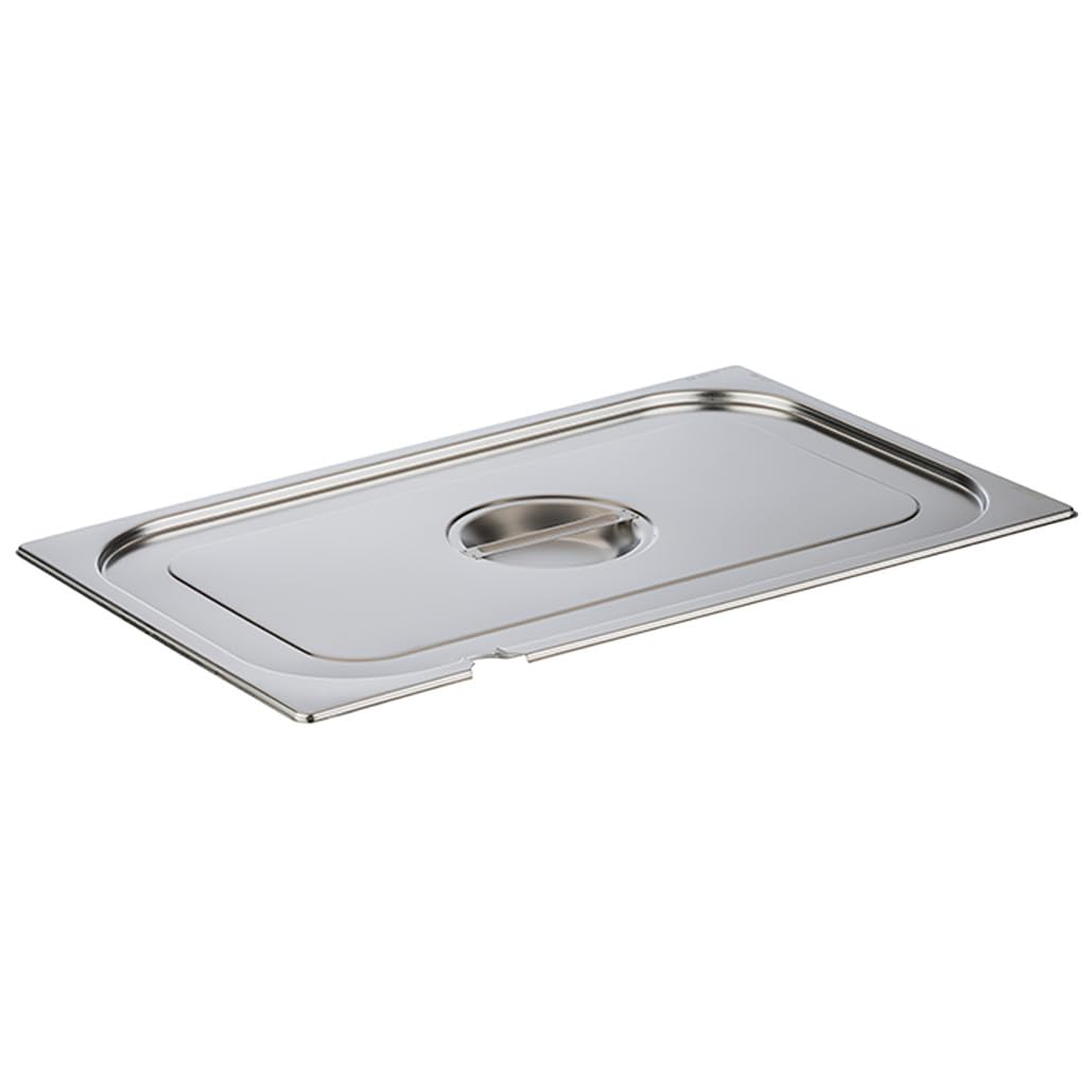 APS 81191 GN 1/1 Deckel mit Löffelaussparung, rostfreier Edelstahl, Abmessungen 325 mm x 530 mm/Höhe 30 mm