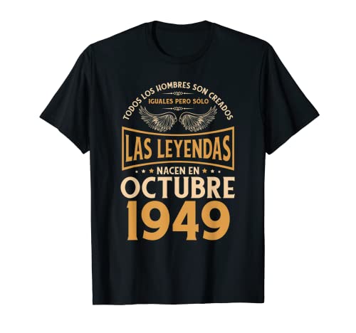 Cumpleaños Hombre Regalos Las Leyendas Octubre 1949 Camiseta