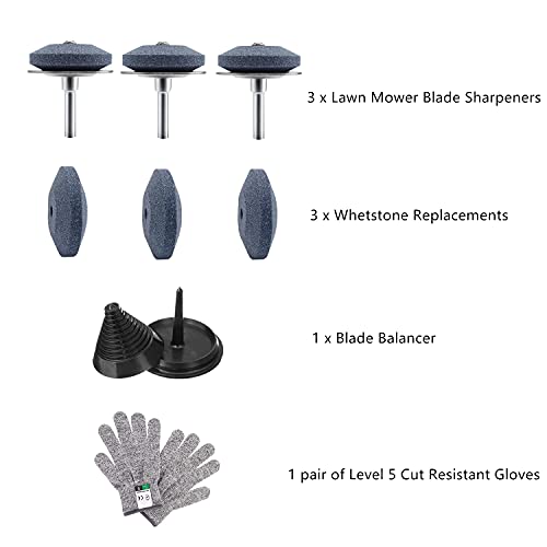 image for EtekStorm Lawn Mower Blade Sharpener Steel Backing Design Universal Mu
