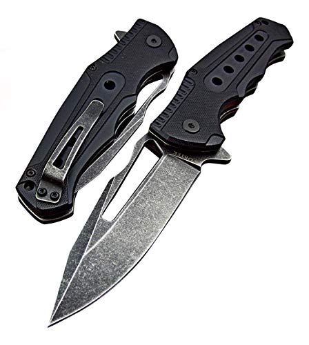 VORTEK Everyday Carry Ball Bearing Pivot System Fast Open EDC Folding Pocket Knife: 8Cr13MOV Stainless Steel Blade, Tough G10 Handles