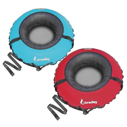 Bradley Snow Tubes with 50" Heavy Duty Cover | 2 Pack Inflatable Sledding Tubes