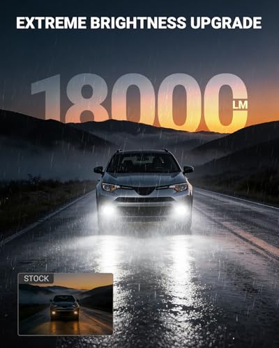 Image of SEALIGHT 9006 /HB4 LED Fog Light Bulb, 18000LM Ultra Bright 9006 LED bulb, IP68 Waterproof Injection Sealed,Long Lifespan 80000 Hours, 1:1 Fit for Cars,Trucks,and SUVs,Pack of 2