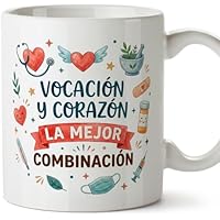 MUGFFINS regalo médico | Taza enfermera con frase Vocación y