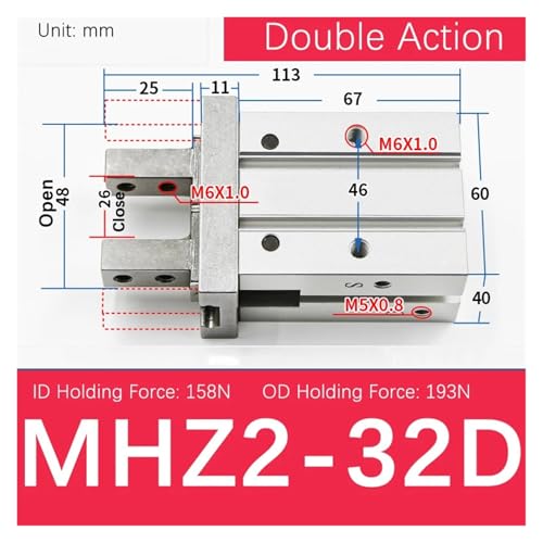 Pince à air MHZ2-32D cylindre pneumatique pour résoudre les défauts d'alignement - 3