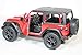 KiNSMART - Jeep Wrangler Rubicon Off Road 4x4 5 inch 1:34 Scale Die Cast Model Replica Toy Car (Red Hardtop)