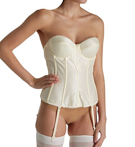 Dominique Juliette Strapless Longline Corset, 38C, Ivory