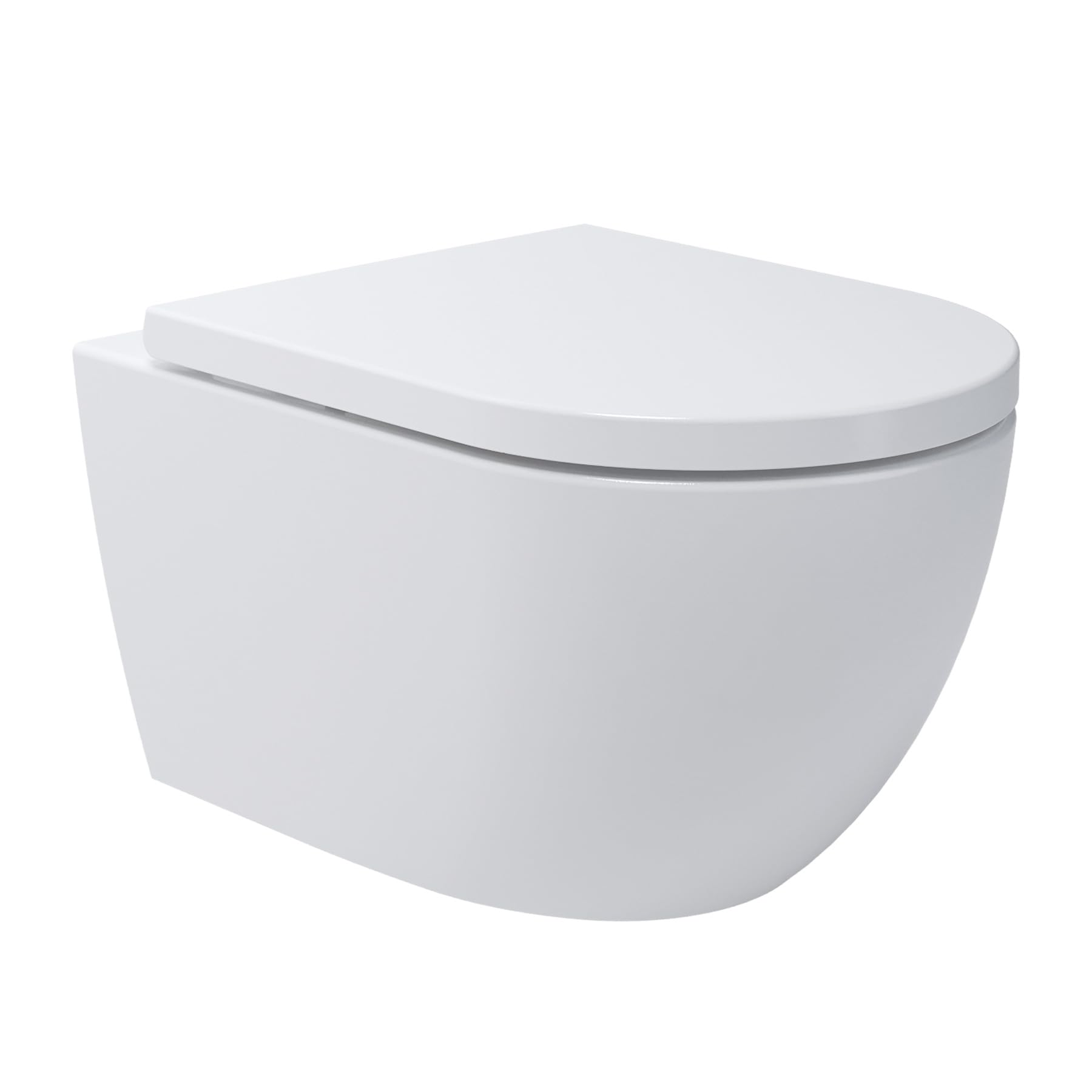 Whirlflush Tornado Soho 3.0 WC suspendu sans bord | Super blanc, nano-revêtement pour la propreté | Silencieux et hygiénique | Siège Duroplast SoftClose