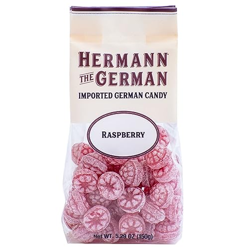 6-Pack Hermann the German Hard Candy 5.29-ounce Bags (6-Pack Raspberry)