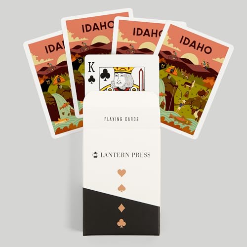 Lantern Press Idaho Geométrico 52 Cartas Póker miniatura 6