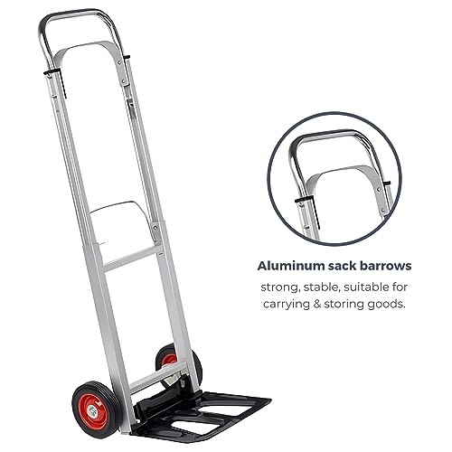 Alu Sackkarre faltbarer Handwagen Aluminium mit pannensicheren Reifen