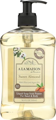 Hand and Body Liquid Soap, Sweet Almond - A La Maison de Provence - UK Seller
