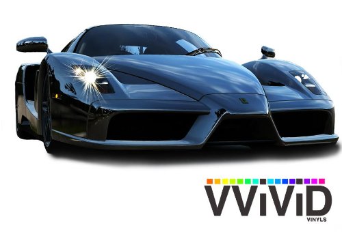Image of VViViD Black Chrome Mirror Finish 5ft x 50ft Vinyl Wrap Roll with Air Release Technology