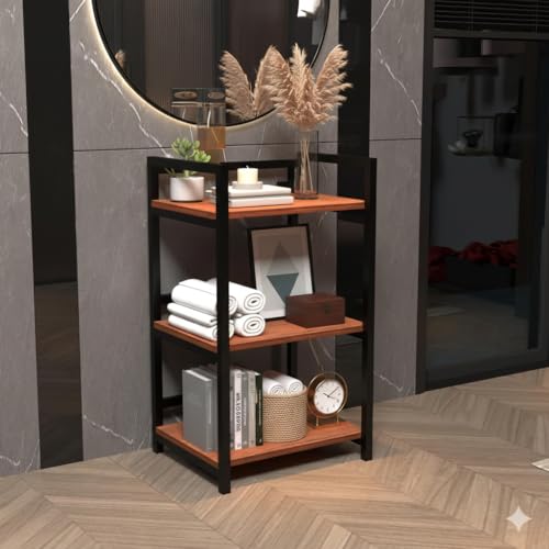 Image of Rellon Microwave Stand,Kitchen Rack Oven Rack 3-Tier Counter Shelf,Space Saving Organizer, Two Layers Counter Top Organizer for Printers on Desk, Microwave Shelf Stand
