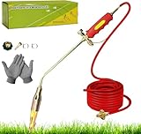 2025 Neues Propangas-Fackel-Unkrautbrenner-Kit, 1900.000 BTU Unkrautfackeln mit 1,2 m Schlauch für...