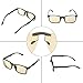 JASHIKA Clip on Blue Light Blocking Computer Gaming Glasses, Anti Blue Ray Video/TV Lenses for Men and Women,UV Blocking Anti Eye Strain Fatigue Dry Eyes Relief Unisex Reading Eyewear