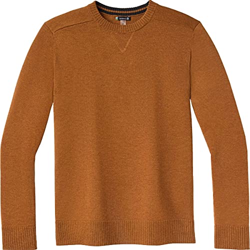 Smartwool Men's Sparwood Crew Sweater - Long Sleeve Merino Wool Shirt For Hiking, Walking, Office Work, Social Events & Casual Adventures - Moisture-Wicking - L, Acorn Heather #TOP2