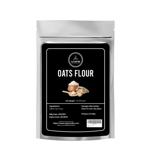 Naturevibe Botanicals Oats Flour 1Lb And Soy Flour 1Lb|Flours Combo #TOP1