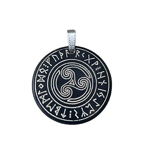 Triskèle runes pendentif en corne pour vos tenues médiévales et du quotidien