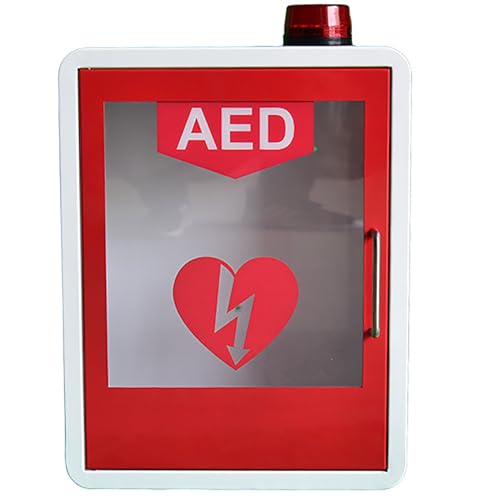 gabinete de almacenamiento del desfibrilador AED, Armario de almacenamiento for desfibrilador DEA, caja de alarma de desfibrilación cardíaca de pared, con sistema de alarma y control de doble interrup