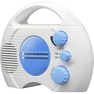 Waterdichte Douche Radio Badkamer Luidspreker Knop Verstelbaar Volume Opknoping AM/FM Radio met Top Handvat voor Badkamer Indoor Outdoor Gebruik