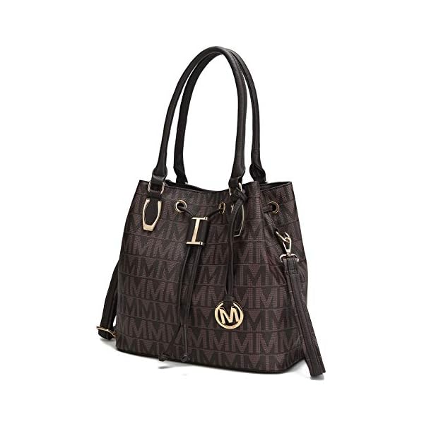 MKF-Collection-Shoulder-Bag-for-Women-PU-Leather-Pocketbook-Top-Handle-Crossbody-Purse-Tote-Satchel-Handbag MKF Collection Shoulder Bag for Women, PU Leather Pocketbook Top-Handle Crossbody Purse Tote Satchel Handbag Chocolate