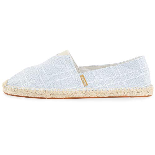 Alexis Leroy Men's Closed Toe Canvas Slip on Flat Espadrille Shoes4
