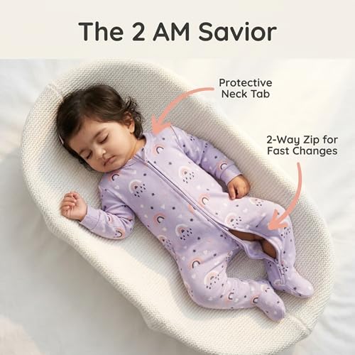 Image of The Mom Store Baby Zipper Romper For Boys And Girls | Cotton | Soft And Comfortable Infant Bodysuit | Trendy Stylish Sleepsuit Nightsuit For Newborn Baby | Printed | Unisex Sleep Wear