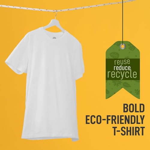 Image of CreativiT Unisex Plain Casual Half Sleeve Round Neck T-Shirt | 100% Recycled Cotton Rich T-Shirt Pack of 1
