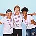 10 Piece Blank Award Medals with Neck Ribbons, Create Your Own Medals Kit, Cheer Medals, Winner Medals, Participation Trophy, Metal Trophy Award (Antique Silver)