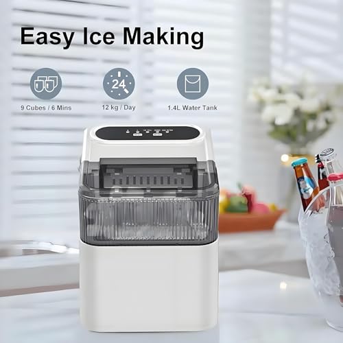 Machine à glaçons compacte cube portable comptoir cuisine 12kg