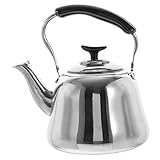 HOMOBABE Zwitschernder Wasserkocher Kessel Und Kochfeld Wasserkocher mit edelstahlkanne edelstahlwasserkocher Wasserkocher für den Herd Teekocher für die Küche Rostfreier Stahl Silver