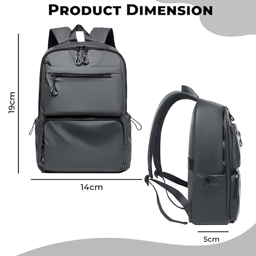 Image of Kraptick Multi-functional Backpack-Waterproof Laptop Backpack, Office Bag with PU Leather Design, Professional Bag for Laptops and Work, Durable and Stylish Bags for Travel