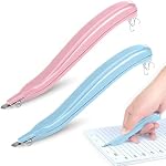 Staple Remover, 2 Pcs Stapler Nail Magnetic Nail Lifter Used in School, Home, Office (Blue, Pink)