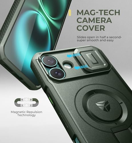 Coque de protection iPhone 16 Plus blindée magnétique avec béquille - 4