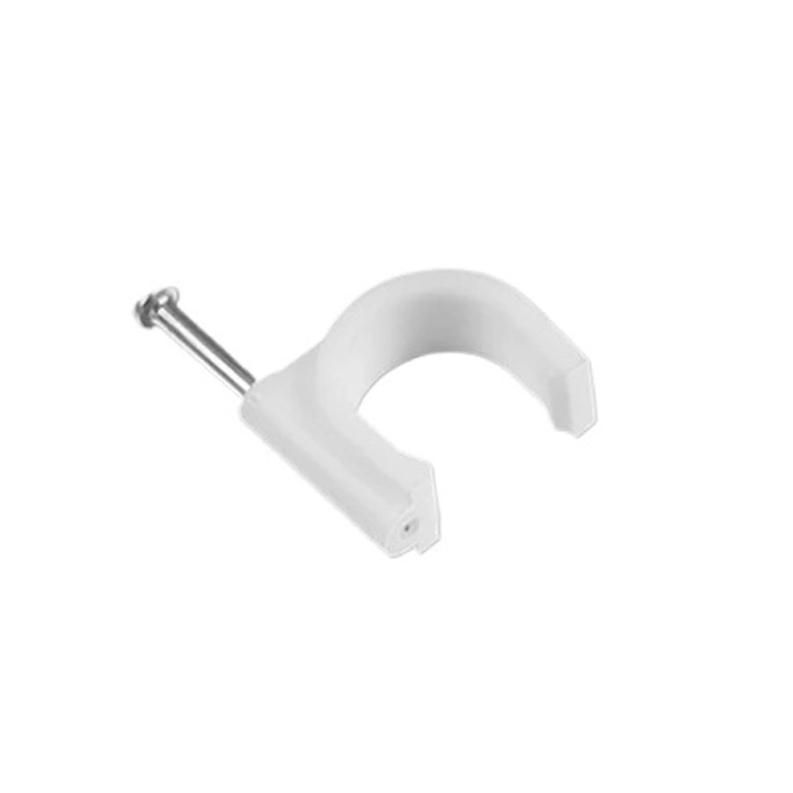 Gkirqvpe 8Mm Cable Clips ， Steel Nail Plastic Cable Clips Pack Of 100 4-14Mm(8Mm)